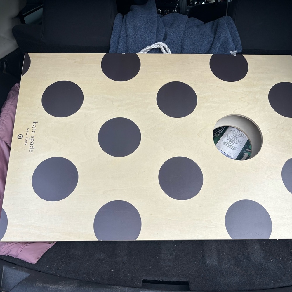 Kate Spade Black Polka Dot Cornhole Board